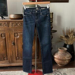 7 for All Mankind Straight Leg Jeans Dark Wash